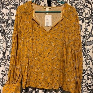 Mustard yellow shirt H&M